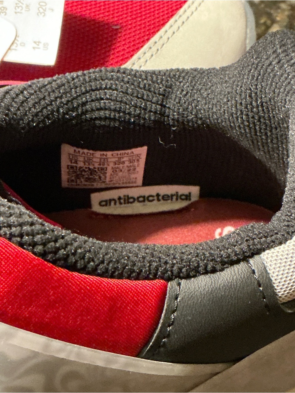 adidas Red and Black Trail Runner Sneakers with Cream Accents - Picture 8 of 12